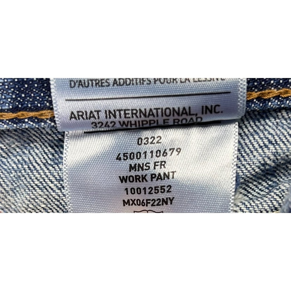 Ariat FR M4 Bootcut Jeans Mens 32x32 Blue Denim Relaxed Fit Western Workwear - Picture 9 of 16